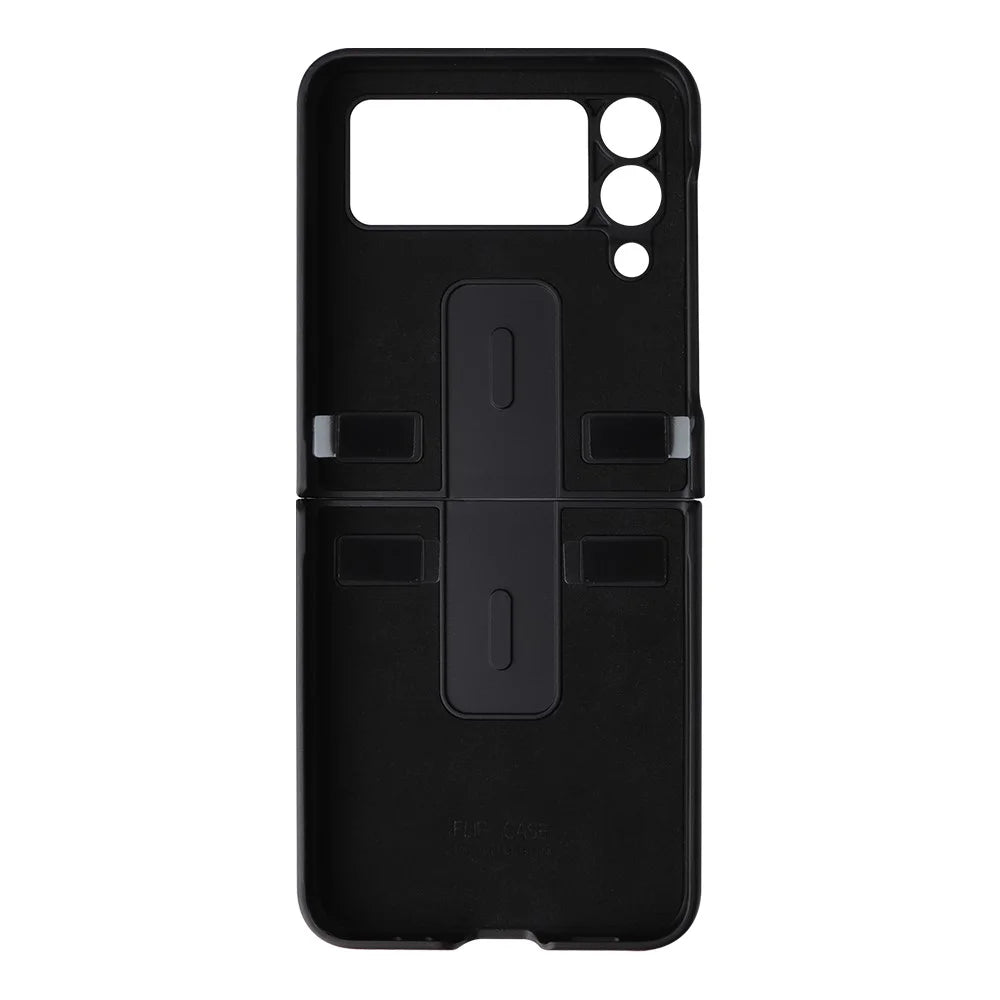 Textured Surface PU Leather Coated Hard PC Protective Phone Case Cover for Samsung Galaxy Z Flip3 5G - Leopard - 3