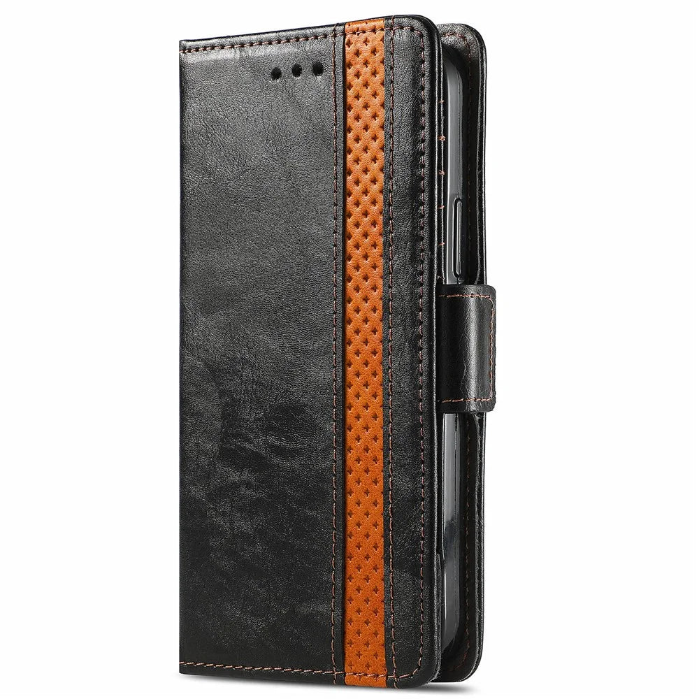For Samsung Galaxy S22 Ultra 5G Phone Cases CASENEO PU Leather Cover Stand with RFID Blocking Wallet - Black - 2