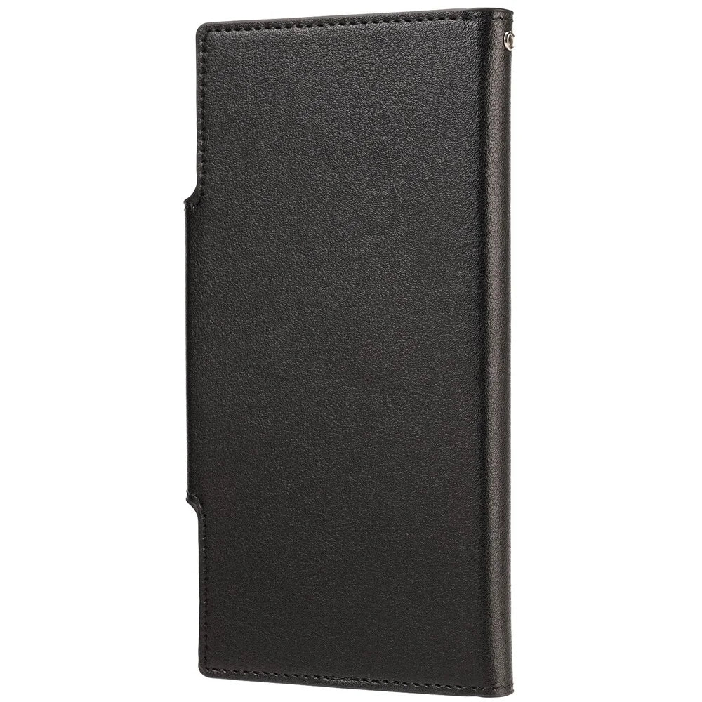 Ultra-thin Detachable Drop-proof Leather Wallet Phone Protective Case Cover for Samsung Galaxy S22 Ultra 5G - Black - 3