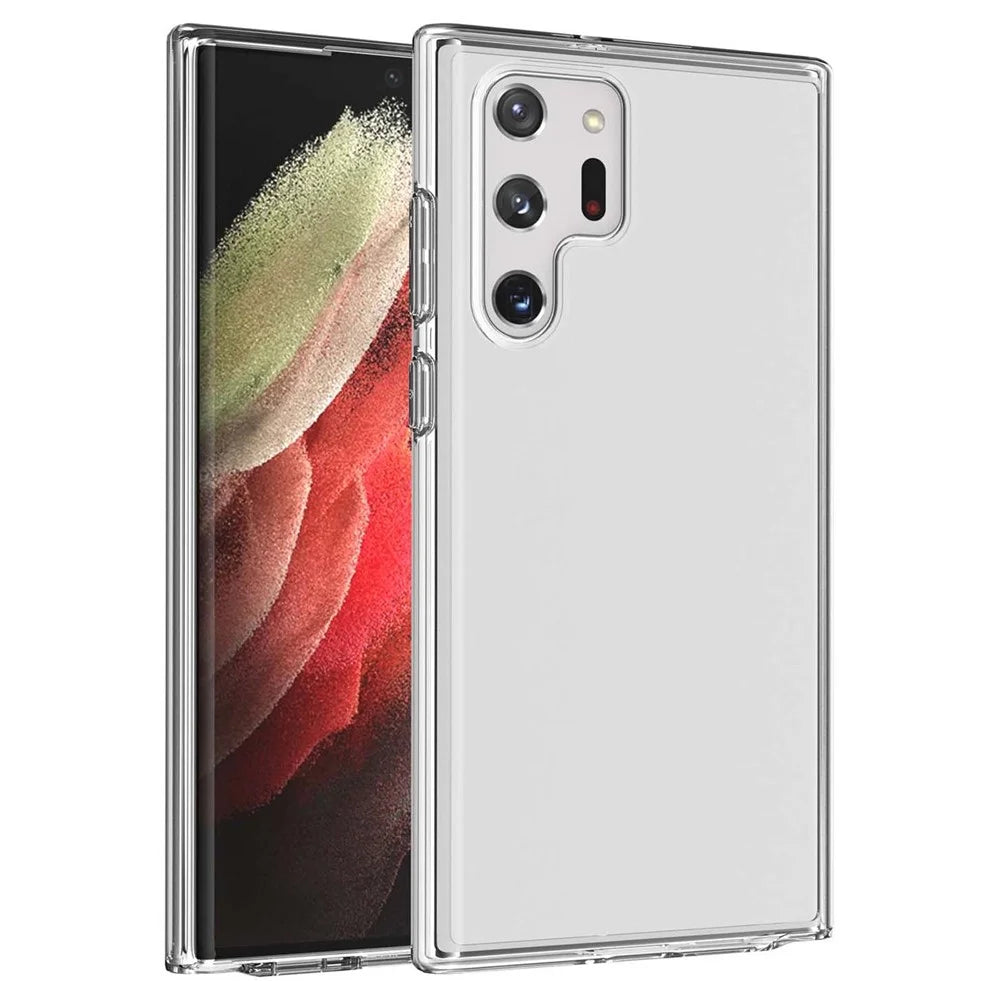 TPU + PC Hybrid Phone Case 3.0mm Thickened Drop-Resistant Transparent Phone Protector for Samsung Galaxy S22 Ultra 5G - Transparent - 2