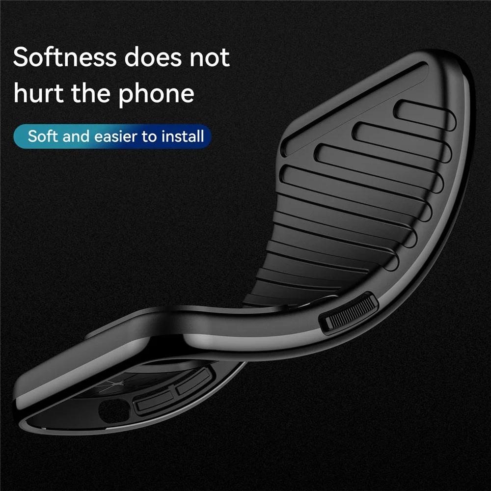 Thunder Series Thickened TPU Case Twill Texture Flexible Anti-Scratch Shockproof Protective Case for Samsung Galaxy A53 5G - Black - 6
