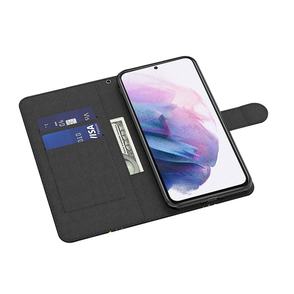 For Samsung Galaxy A13 4G 3D Pattern Printing Scratch-resistant Phone Case PU Leather Stand Phone Protector with Wallet Strap - Cat and Tiger - 4