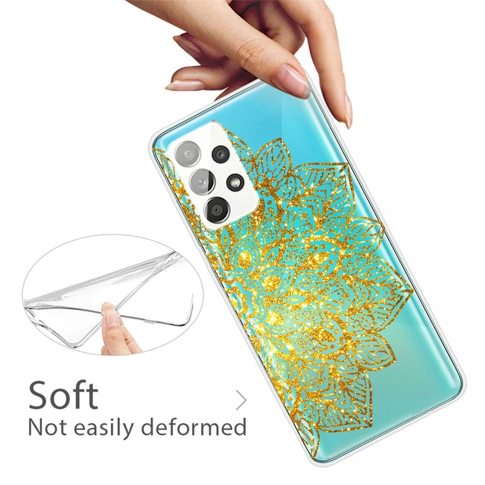 Mandala Pattern Printing Non-deformable TPU Phone Case Cover for Samsung Galaxy A52 4G / 5G / A52s 5G - Style I - 4