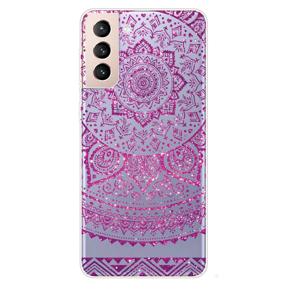 Lightweight Mandala Pattern Printing Soft TPU Phone Case Cover Back Protective Shell for Samsung Galaxy S22 5G - Style A - 1