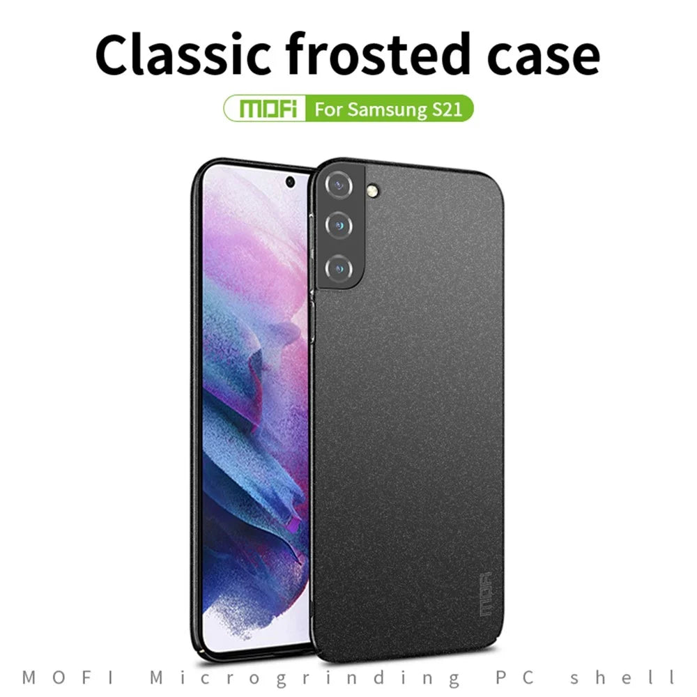 MOFI Shield Matte Series Hard PC Anti-Fingerprint Drop Protective Phone Case for Samsung Galaxy S21 4G/5G - Green - 2