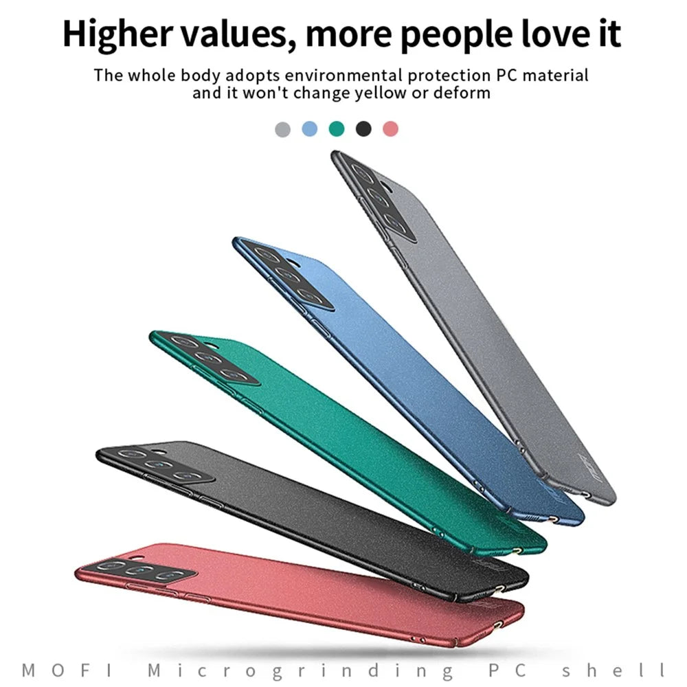 MOFI Shield Matte Series Hard PC Anti-Fingerprint Drop Protective Phone Case for Samsung Galaxy S21 4G/5G - Green - 3