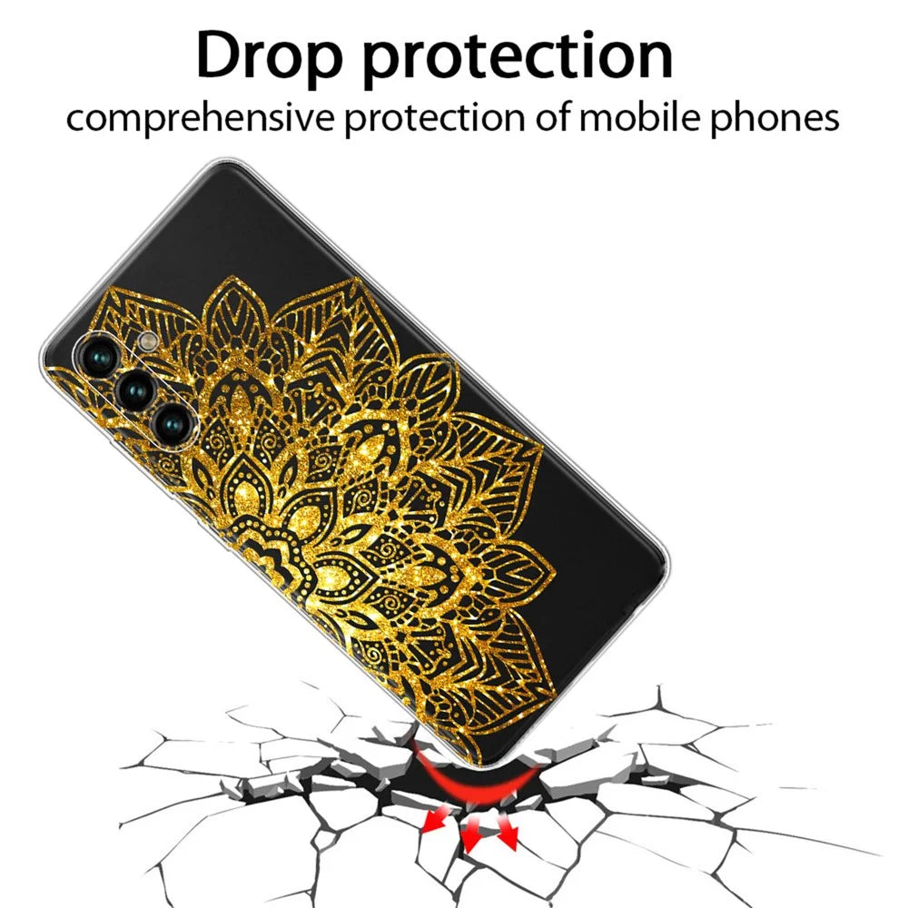 For Samsung Galaxy A13 5G / A04s 4G (164.7mm) Lace Pattern Printing TPU Case Phone Protective Cover - Style J - 2