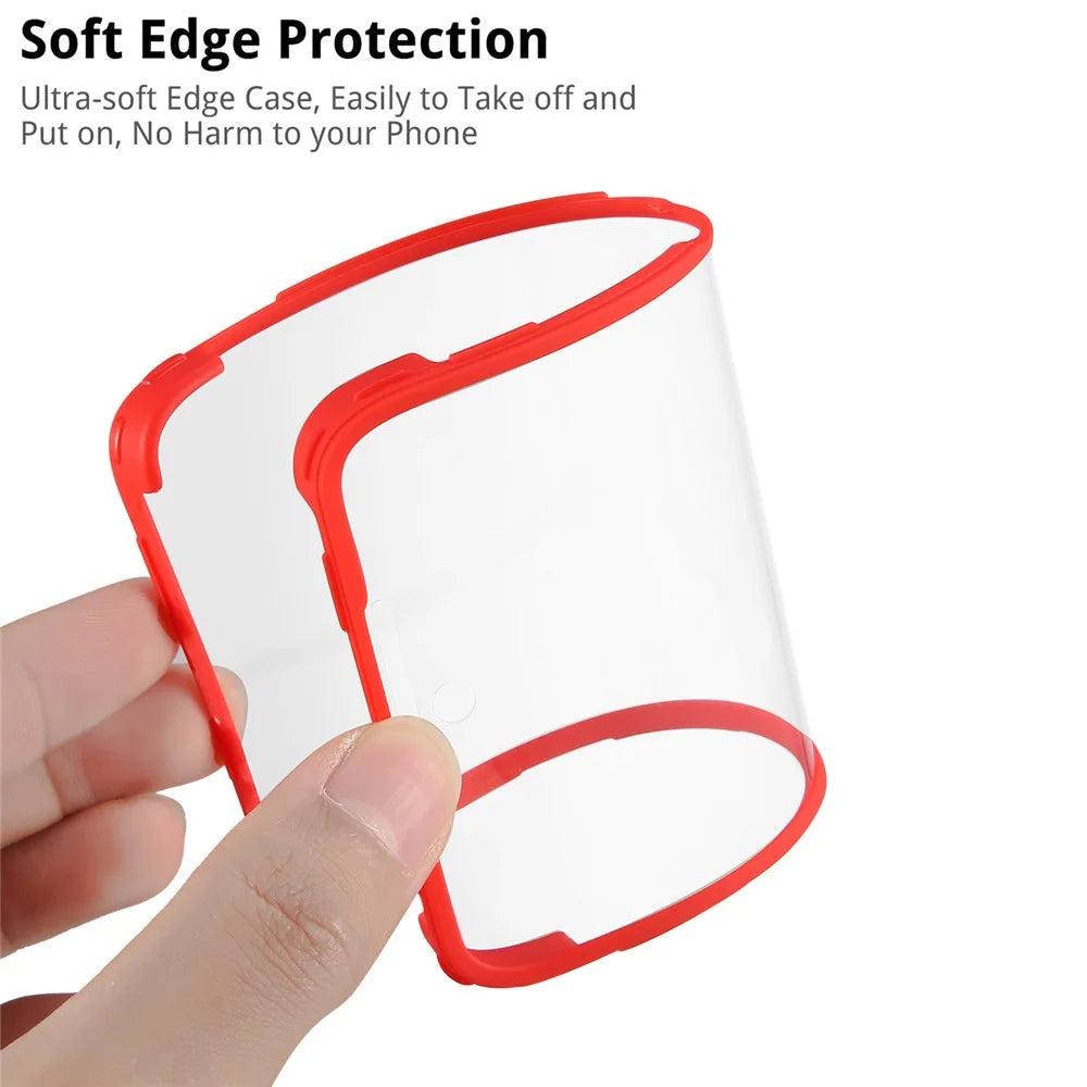 Camera Lens Protection PET Screen Film + Acrylic + TPU Mobile Phone Case for Samsung Galaxy S22 Ultra 5G - Red - 3