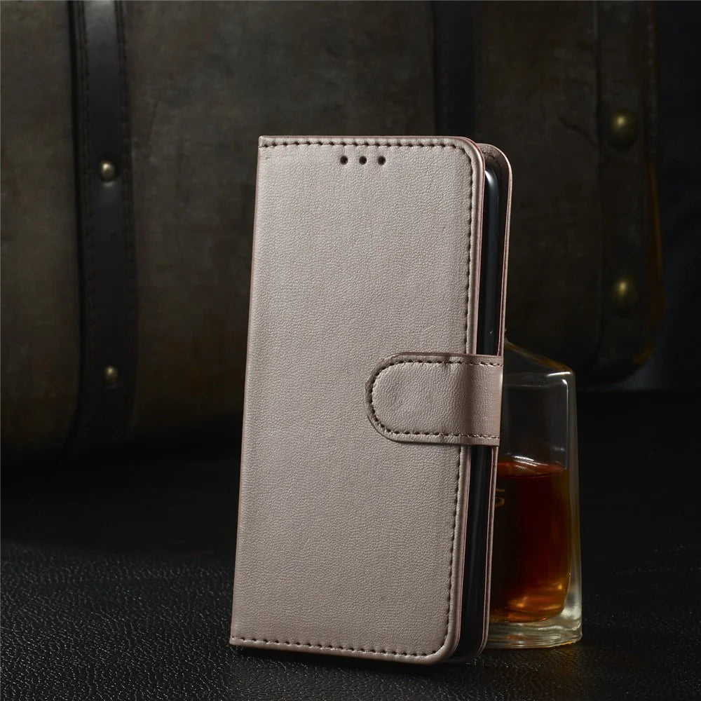 Anti-drop Solid Color Magnetic Closure Flip Leather Protective Wallet Shell Horizontal Stand Case for Samsung Galaxy A33 5G - Rose Gold - 7