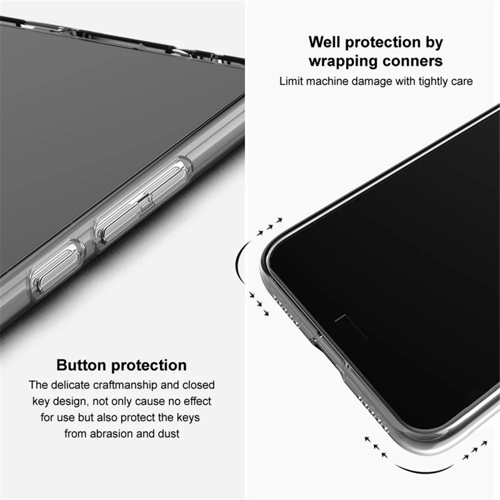 IMAK UX-5 Series for Samsung Galaxy S22 Ultra 5G Back Case, Crystal Clear Soft TPU Shockproof Anti-Scratch Phone Cover - 5