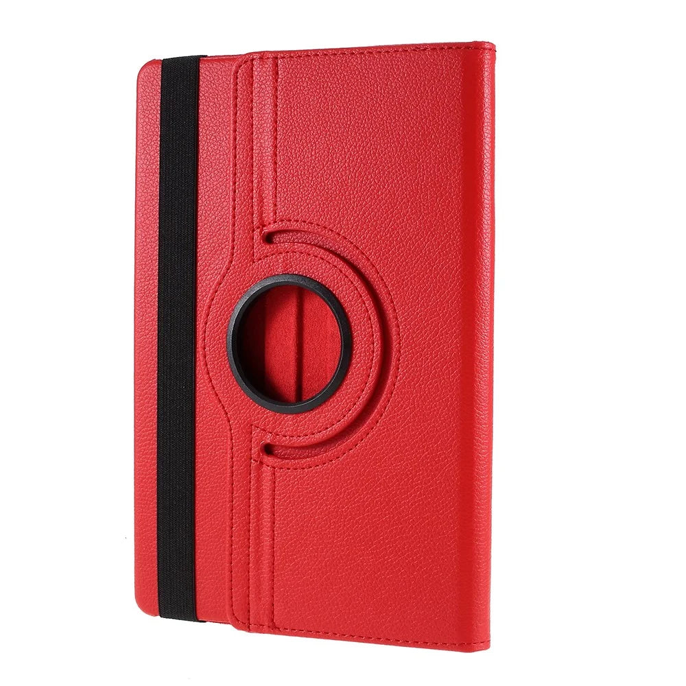 360 Degree Rotary Stand Tablet Case for Samsung Galaxy Tab S10+ / S9+  / S8+ / S7+ / S7 FE PU Leather + PC Cover Shell - Red - 3