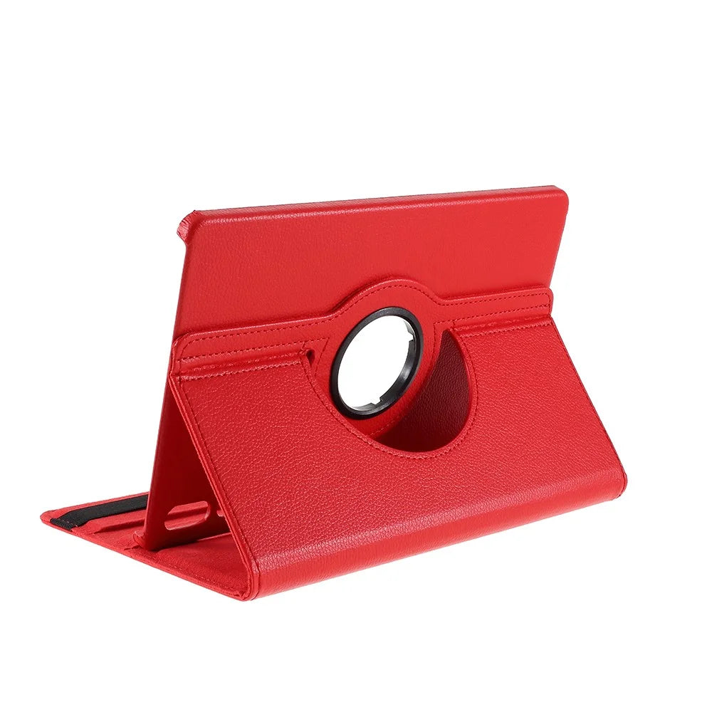 360 Degree Rotary Stand Tablet Case for Samsung Galaxy Tab S10+ / S9+  / S8+ / S7+ / S7 FE PU Leather + PC Cover Shell - Red - 6