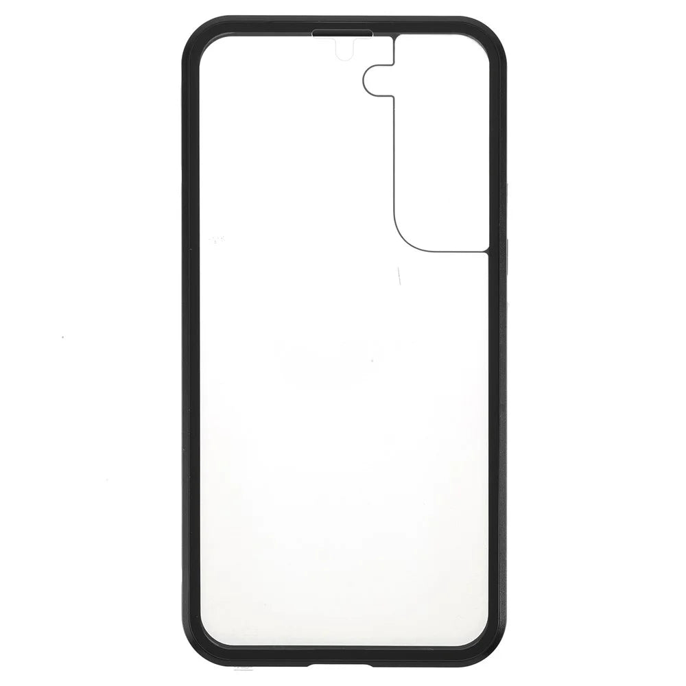 For Samsung Galaxy S22 5G Aluminium Alloy Frame + Double-sided Tempered Glass Phone Case Full Coverage Mobile Phone Cover - Black - 4