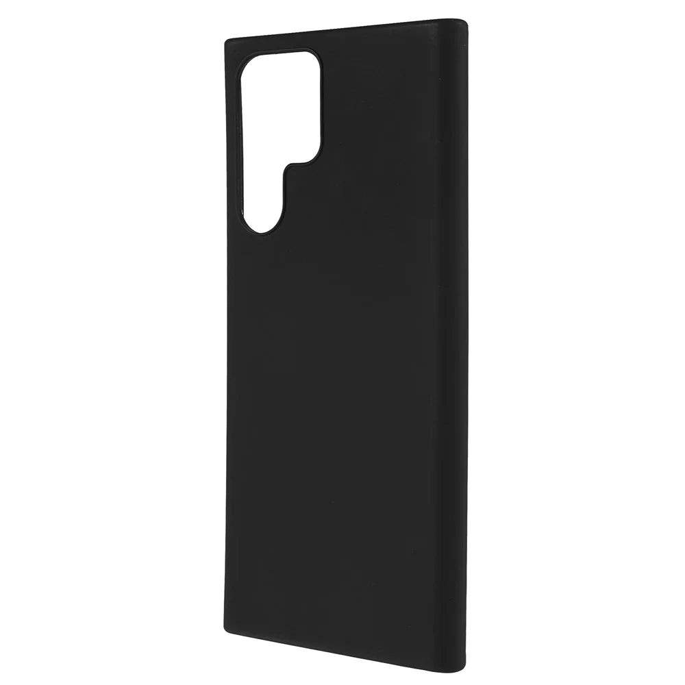 For Samsung Galaxy S22 Ultra 5G Slim Fit Soft TPU Phone Back Cover Protective Matte Finish Coating Case - Black - 2