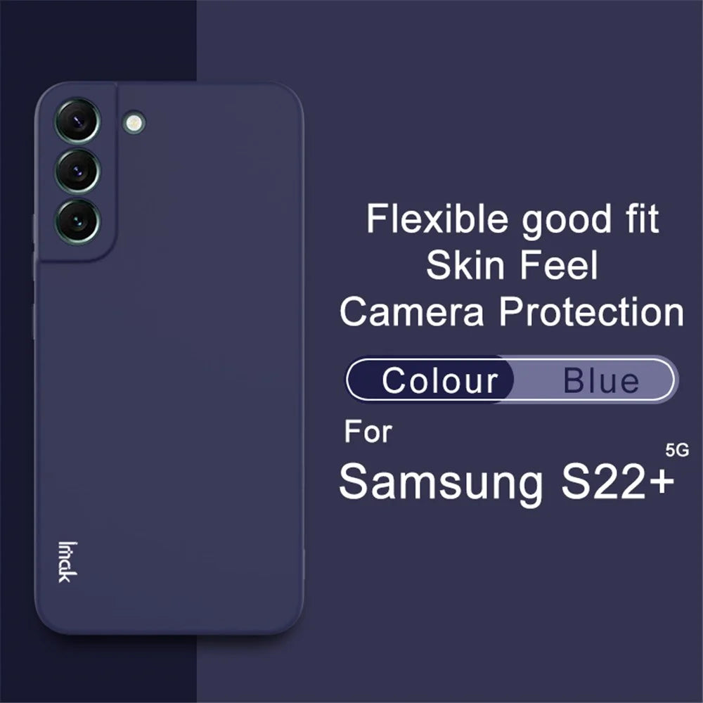 IMAK UC-2 Series TPU Phone Case for Samsung Galaxy S22+ 5G, Shockproof Protective Cellphone Cover - Blue - 2
