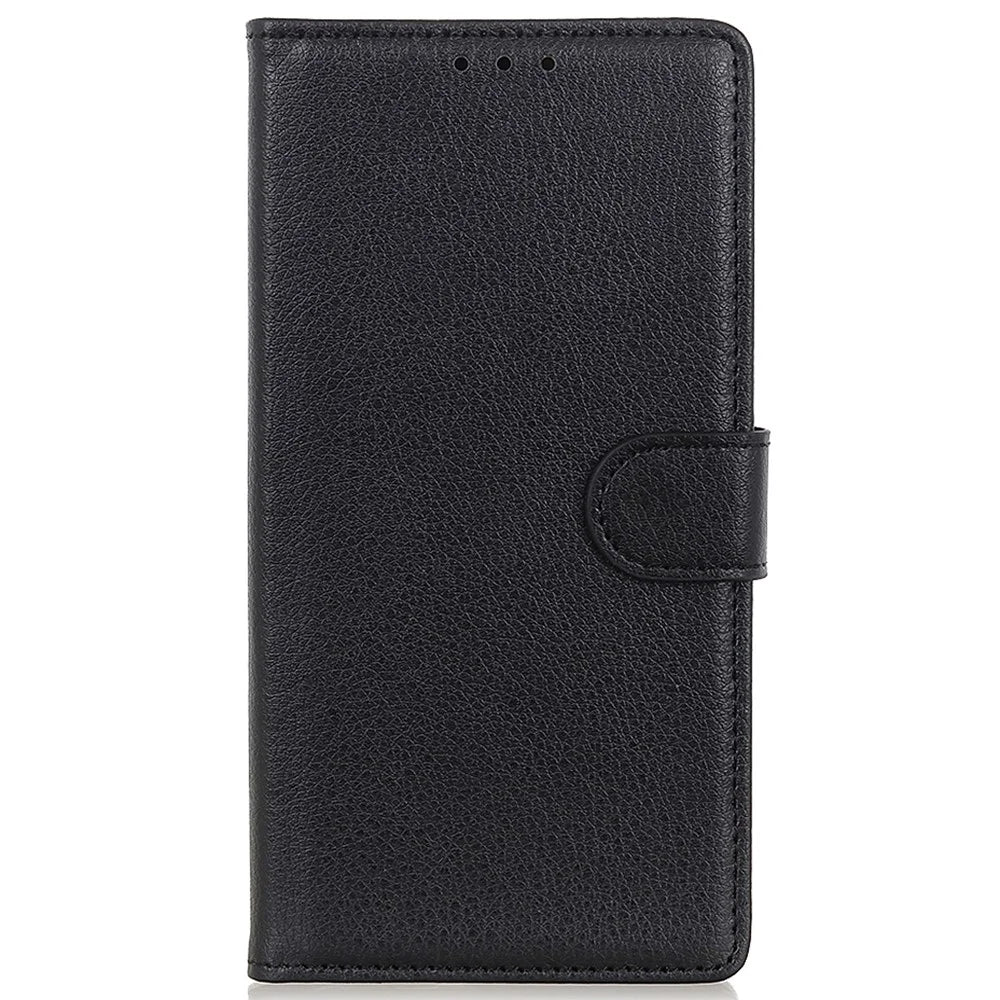 For Samsung Galaxy A23 4G / 5G Litchi Texture PU Leather Magnetic Clasp Stand Case Wallet Flip Phone Case - Black - 2