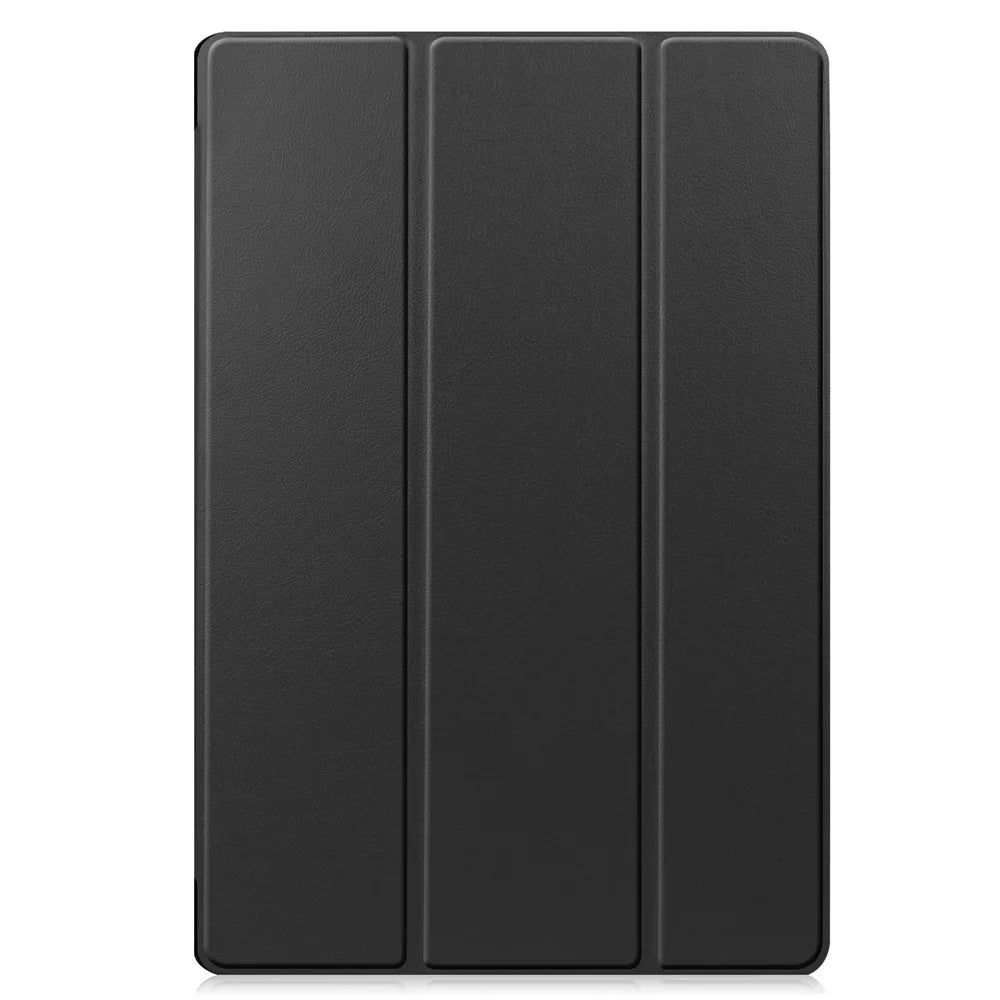 For Samsung Galaxy Tab S8+ PU Leather Trifold Stand Cover with Pencil Holder and Auto Sleep/Wake, Pencil Charging Supported - Black - 2