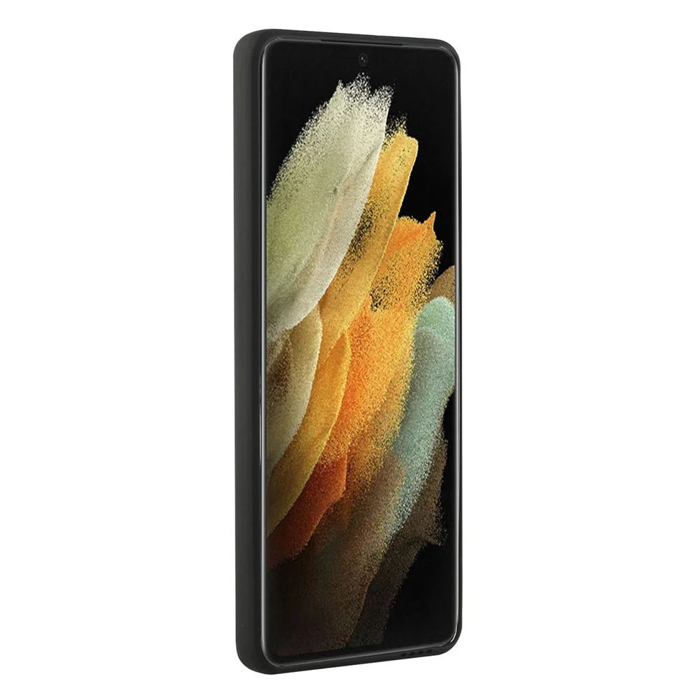 For Samsung Galaxy S22 Ultra 5G Soft TPU Anti-Scratch Camera Protection Cover with Card Holder - Black - 4