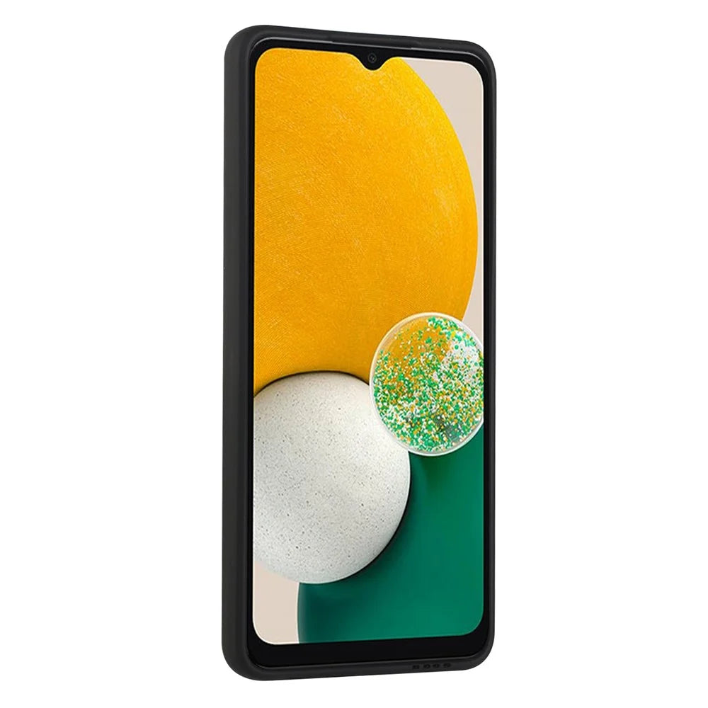 For Samsung Galaxy A13 5G / A04s 4G (164.7mm) Camera Lens Protection Shockproof TPU Non-Slip Phone Case with Card Holder - Black - 4