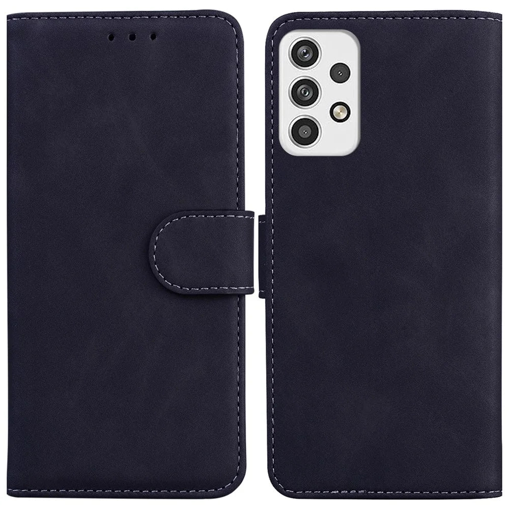 For Samsung Galaxy A23 4G / 5G (Global Version) Folding Stand PU Leather Business Cover Wallet Design Anti-Scratch Full Protective Phone Case - Green - 1
