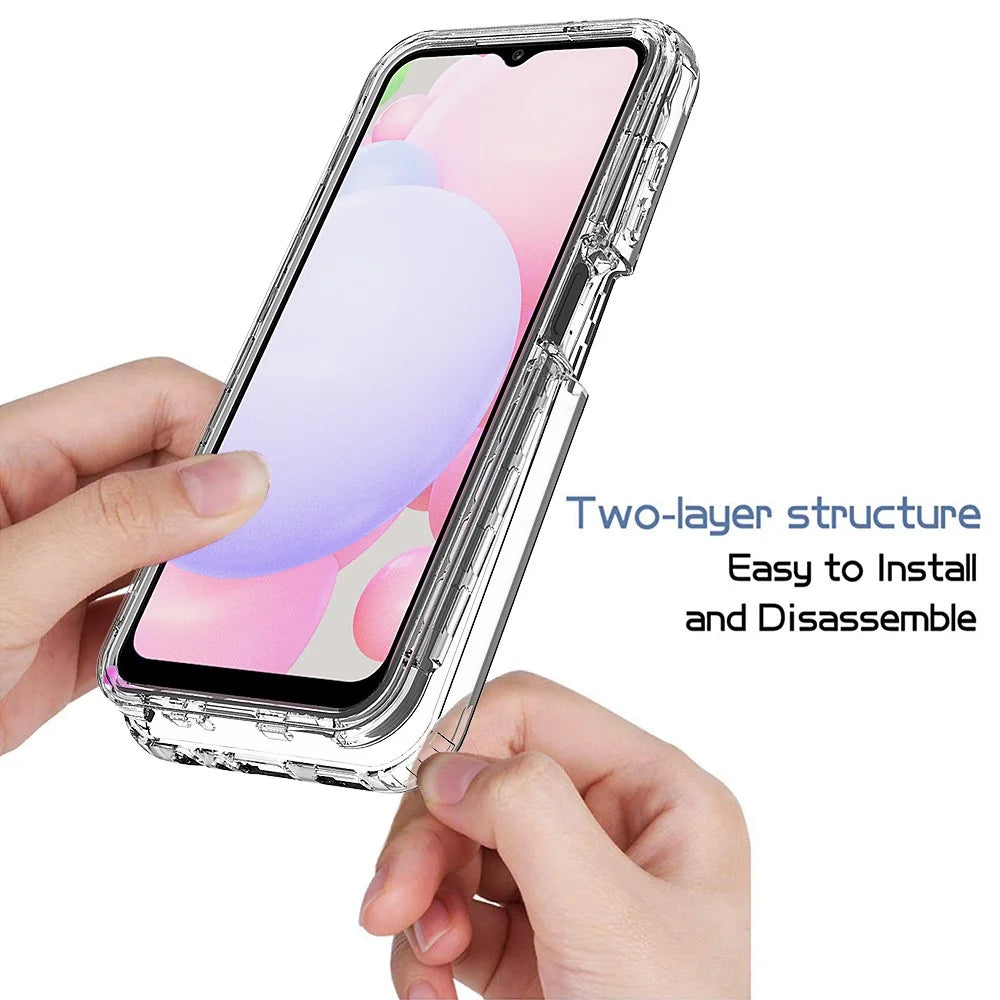 For Samsung Galaxy A13 4G Gradient Color Transparent TPU + PC Anti-drop Phone Case Shell - Transparent - 2