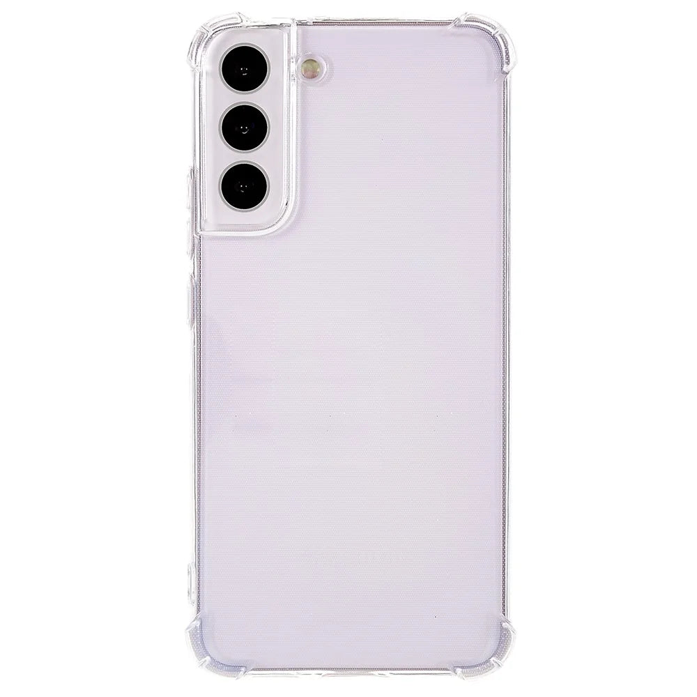 For Samsung Galaxy S22 5G Crystal Clear TPU Cell Phone Case Shockproof Reinforced Corners Camera Lens Protection Cover - 2
