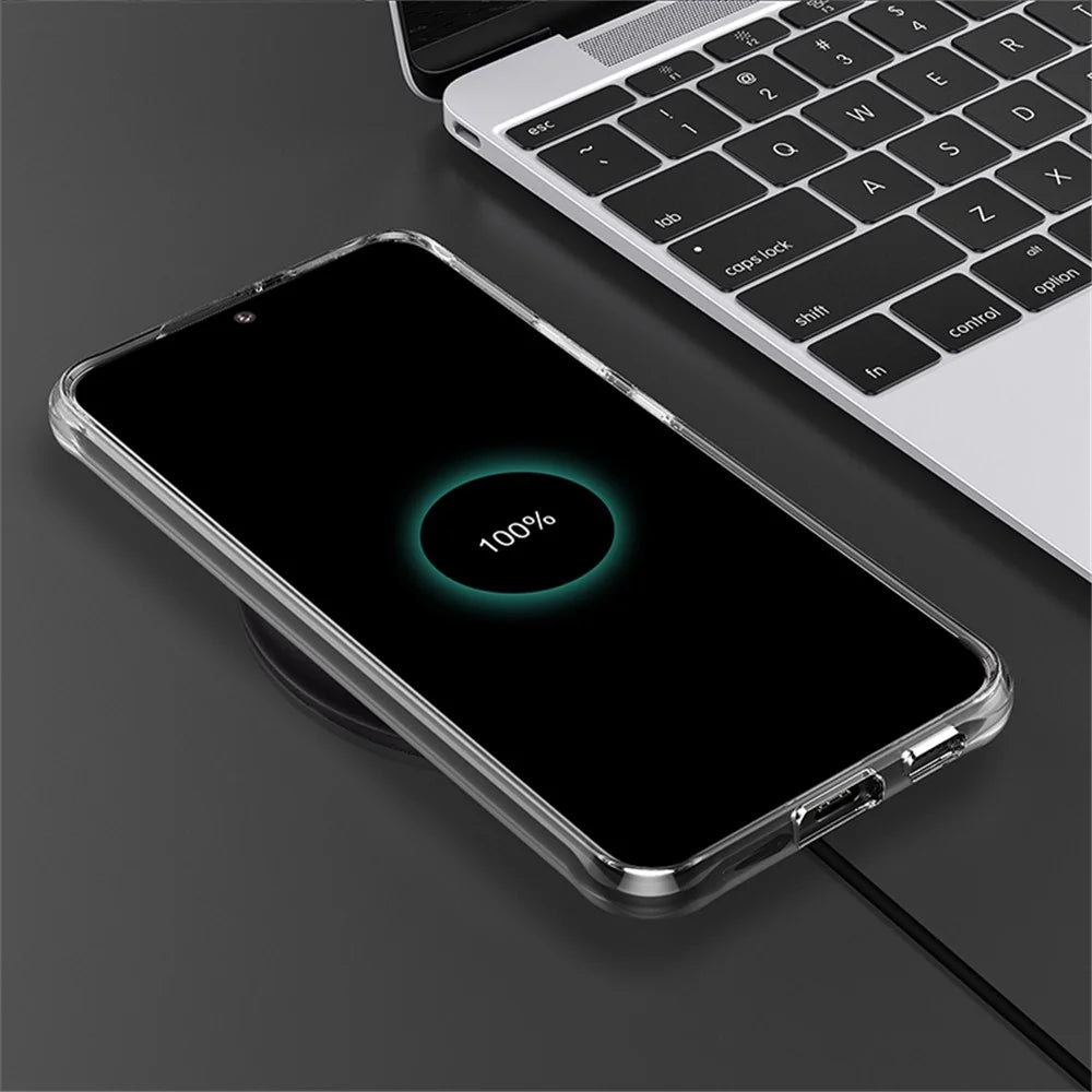 For Samsung Galaxy S22 Ultra 5G Protective Phone Case Soft TPU Phone Shockproof Shell Crystal Magnetic Slim Cover - 5