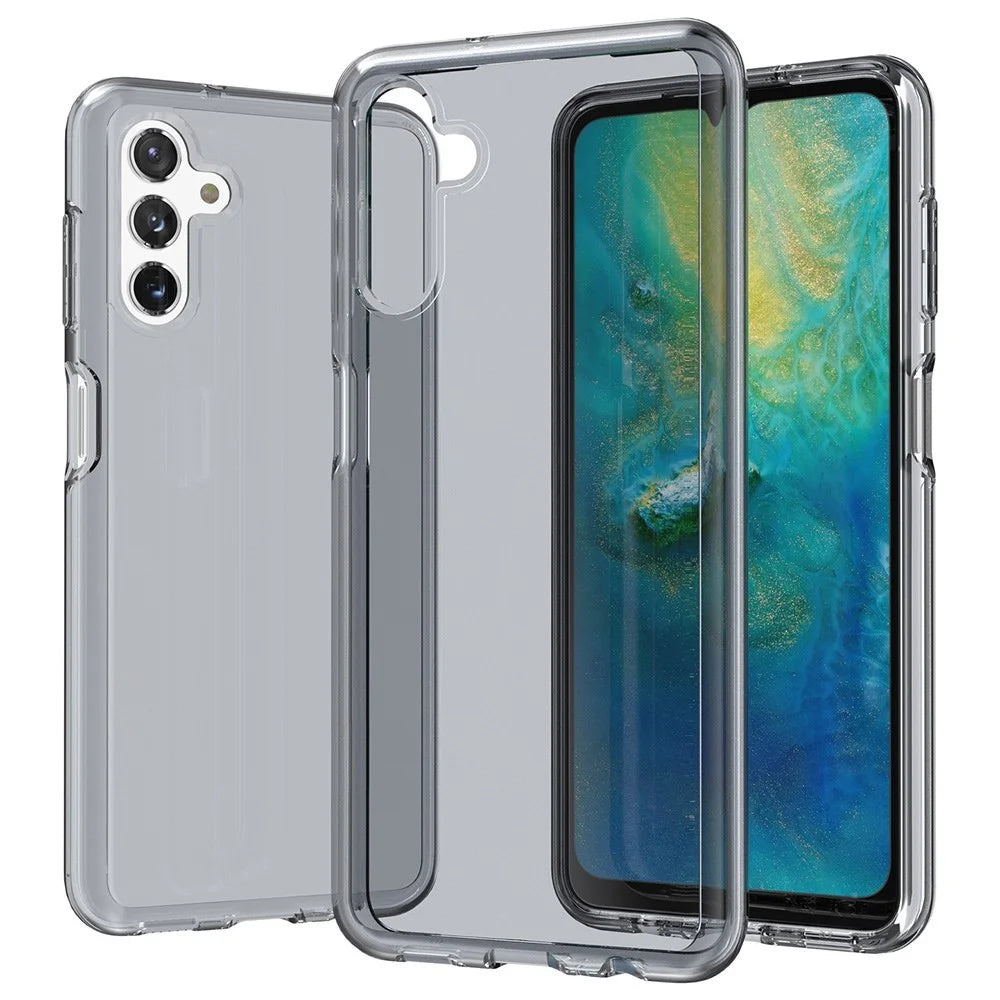 For Samsung Galaxy A13 5G Clear Crystal Phone Case Anti-Scratch Hard PC Soft TPU Well-Protected Cover - Grey - 2