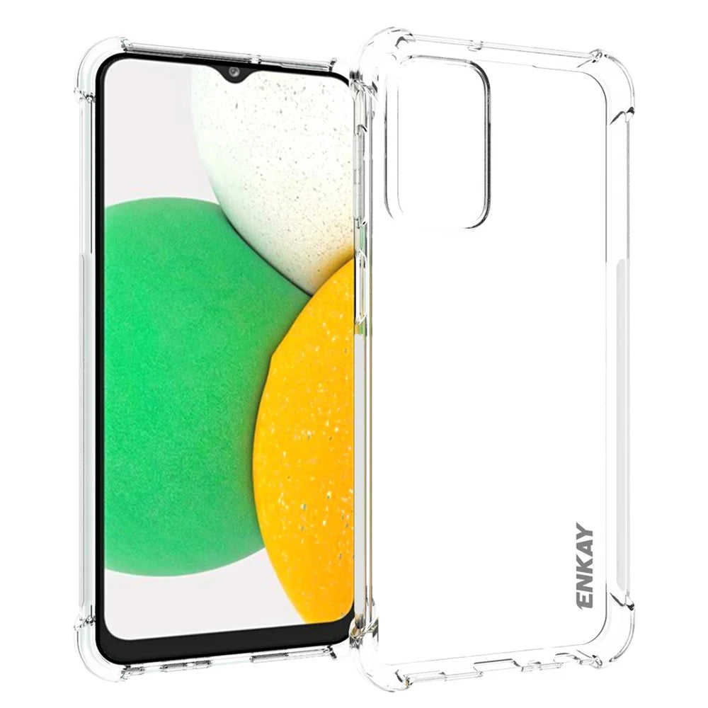 ENKAY HAT PRINCE for Samsung Galaxy A23 4G / 5G (Global Version) Transparent Anti-slip Phone Case Soft TPU Four Reinforced Corners Protection Cover - 1