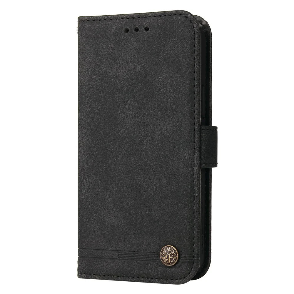 For Samsung Galaxy A23 5G (Global) / 4G / M23 5G / F23 5G Leather Wallet Cases Skin Touch Phone Cover Stand with Strap - Black - 5