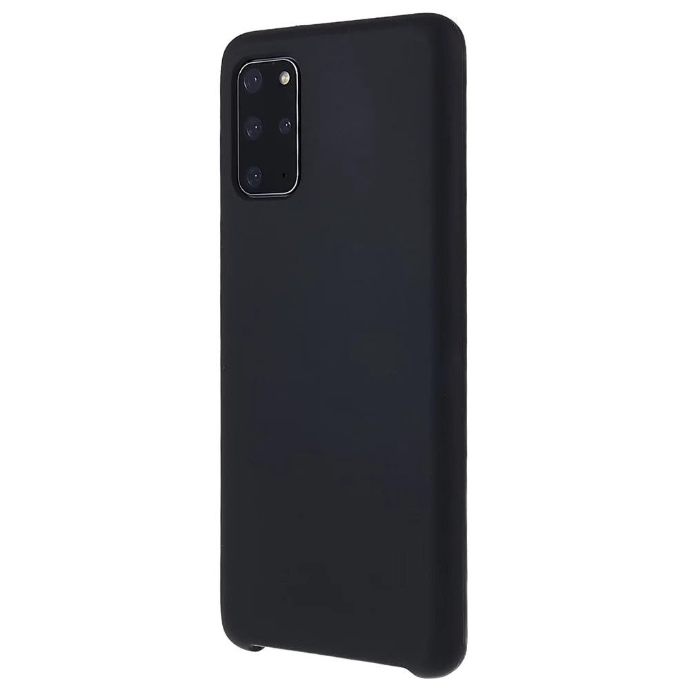 For Samsung Galaxy S20 Plus 5G/4G Phone Bag Case Durable Solid State Silicone Mobile Phone Protector Cover - Black - 3