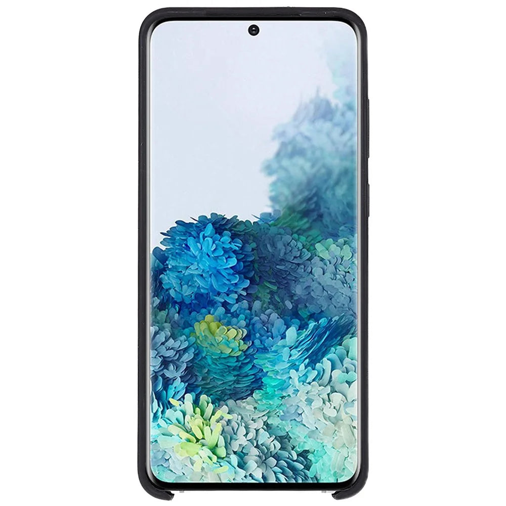 For Samsung Galaxy S20 Plus 5G/4G Phone Bag Case Durable Solid State Silicone Mobile Phone Protector Cover - Black - 4