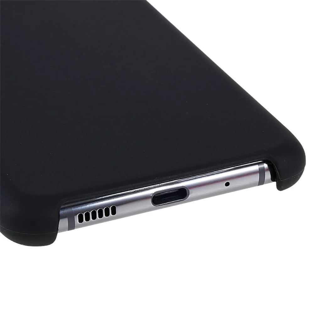 For Samsung Galaxy S20 Plus 5G/4G Phone Bag Case Durable Solid State Silicone Mobile Phone Protector Cover - Black - 6