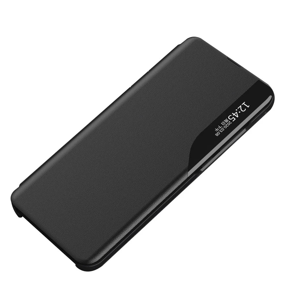 For Samsung Galaxy M23 5G/F23 5G View Window PU Leather Protective Cover Stand Design Phone Case - Black - 2