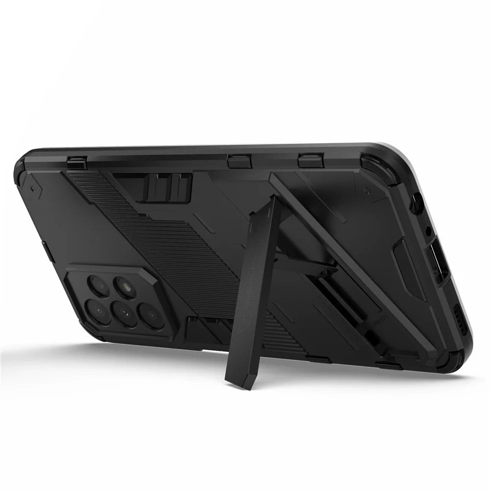 For Samsung Galaxy A23 5G (Global Version) / 4G Shockproof Armor Cover Hard PC Soft TPU Protective Phone Case with Kickstand - Black - 4