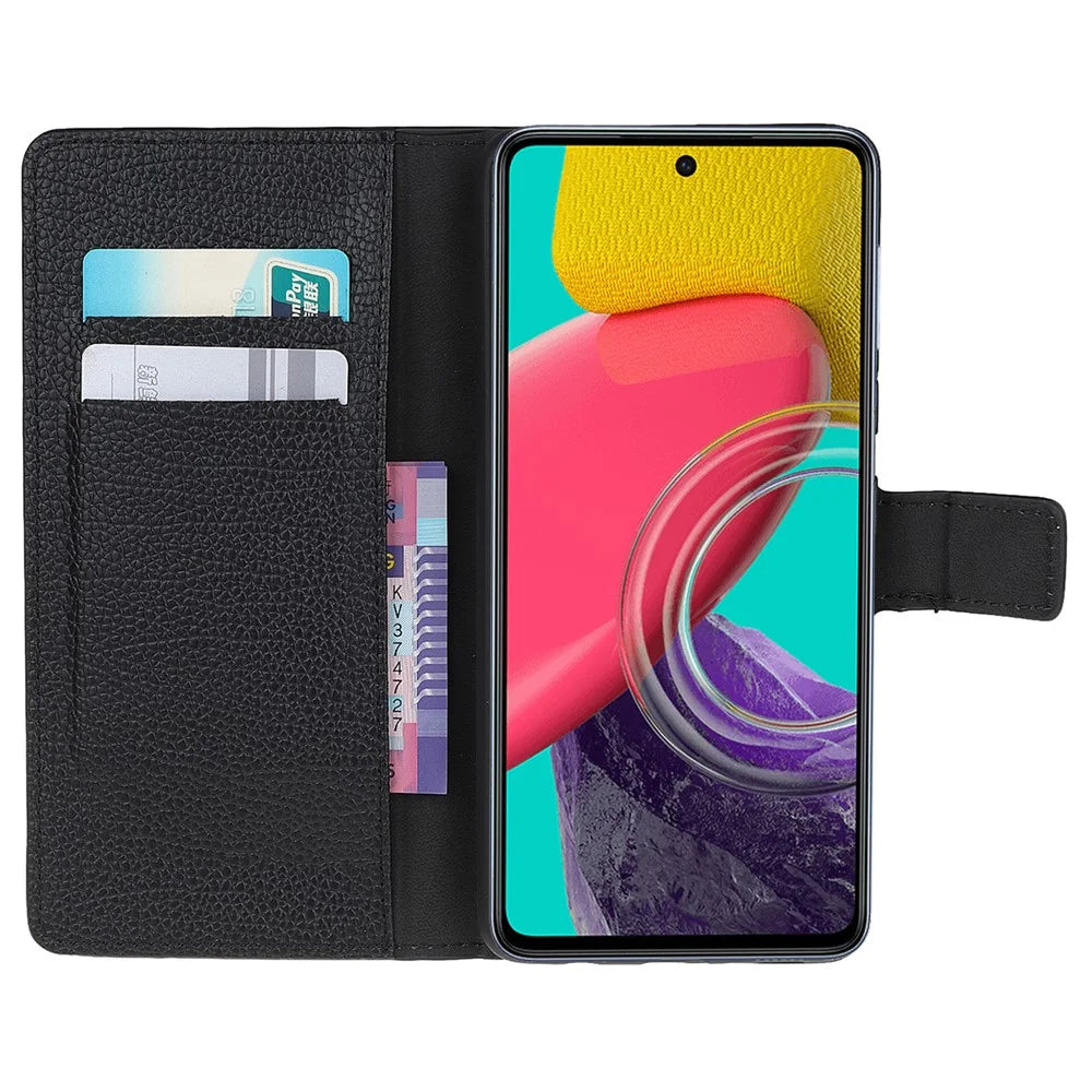 For Samsung Galaxy M53 5G Litchi Texture Wallet Case Shockproof PU Leather Stand Phone Cover - 3