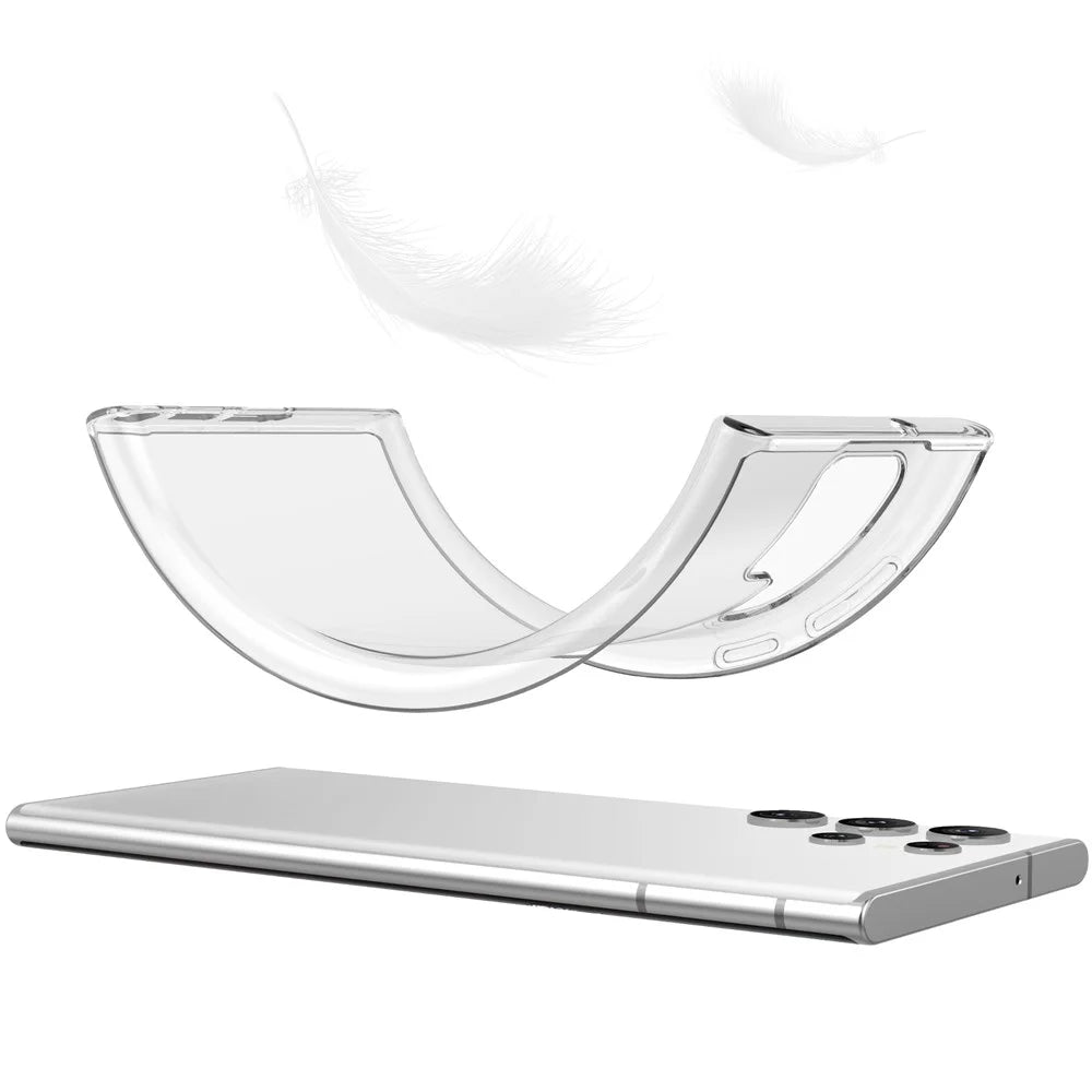 Transparent TPU Case for Samsung Galaxy S22 Ultra 5G, Anti-fingerprint Drop-proof Phone Protective Cover - 4