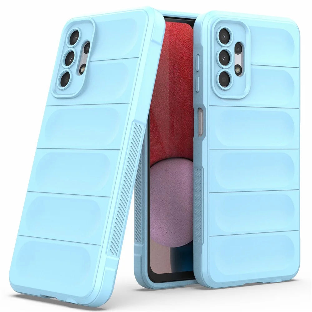 For Samsung Galaxy A13 4G Shock Resistant TPU Phone Protector Case Rugged Back Phone Cover - Baby Blue - 2
