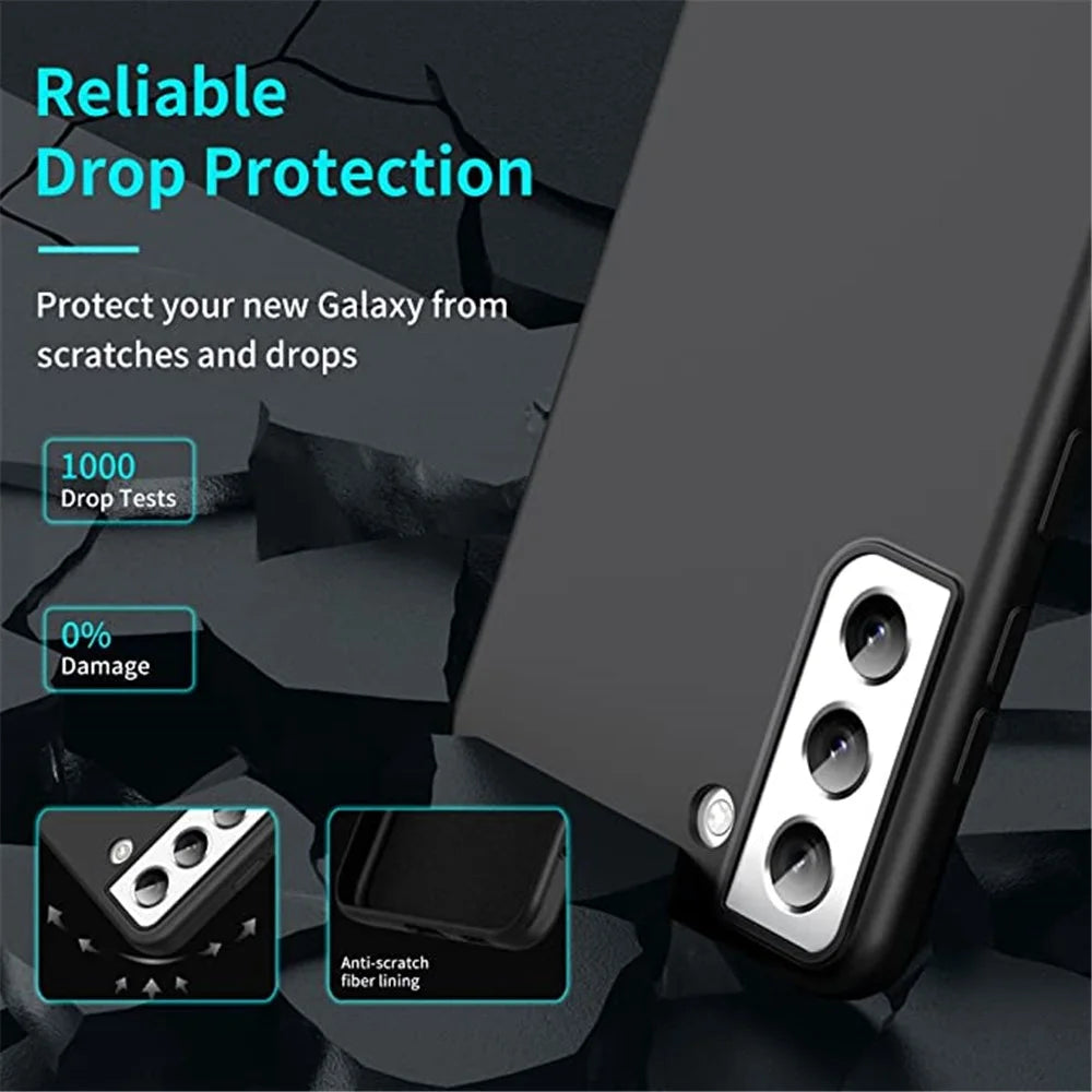 Liquid Series for Samsung Galaxy S21 FE 5G/S21 Fan Edition Liquid Silicone Magnetic Case Soft TPU Inside Microfiber Lining Cushion Protective Cover - 2