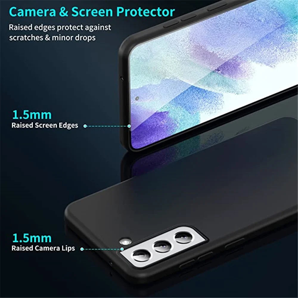 Liquid Series for Samsung Galaxy S21 FE 5G/S21 Fan Edition Liquid Silicone Magnetic Case Soft TPU Inside Microfiber Lining Cushion Protective Cover - 3