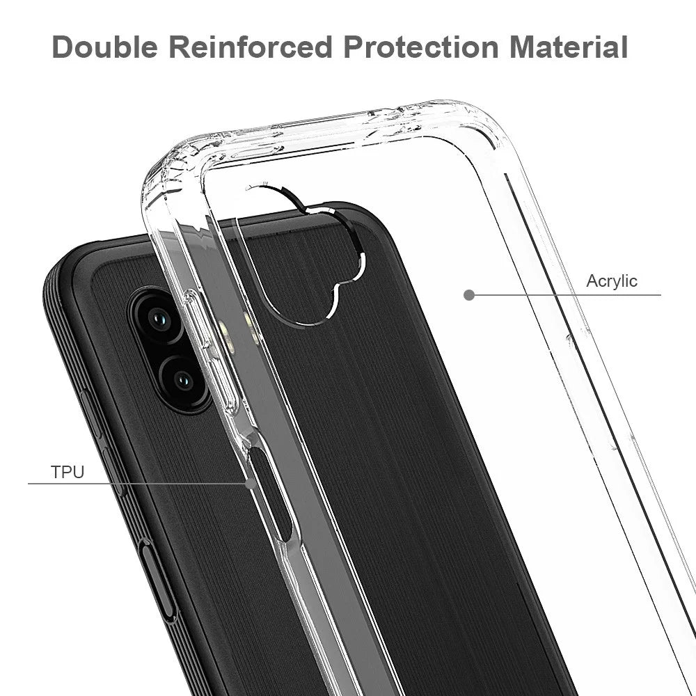 For Samsung Galaxy Xcover 6 Pro Transparent Slim Phone Cover Hard Acrylic Back + Soft TPU High Impact Case - 2