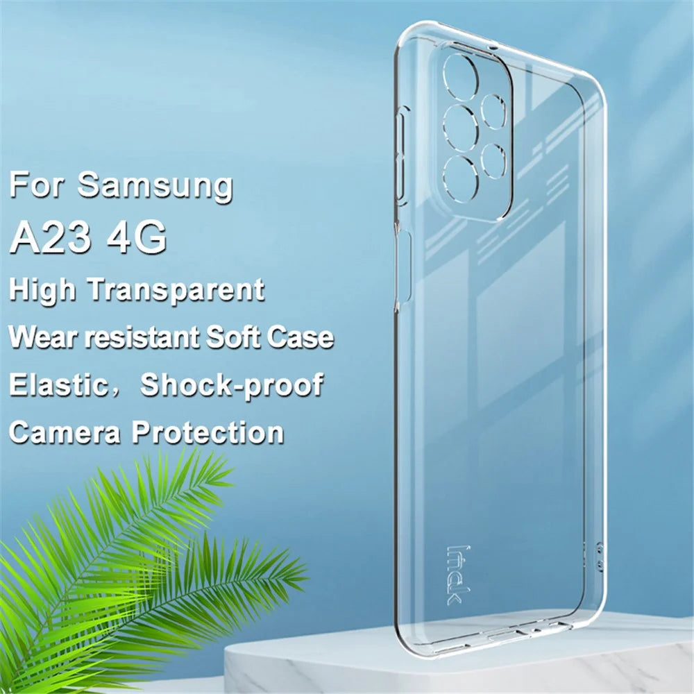 IMAK UX-5 Series for Samsung Galaxy A23 5G (Global Version) / 4G, Anti-wear Protective Soft TPU Phone Case Back Cover with Camera Protection - Transparent - 2