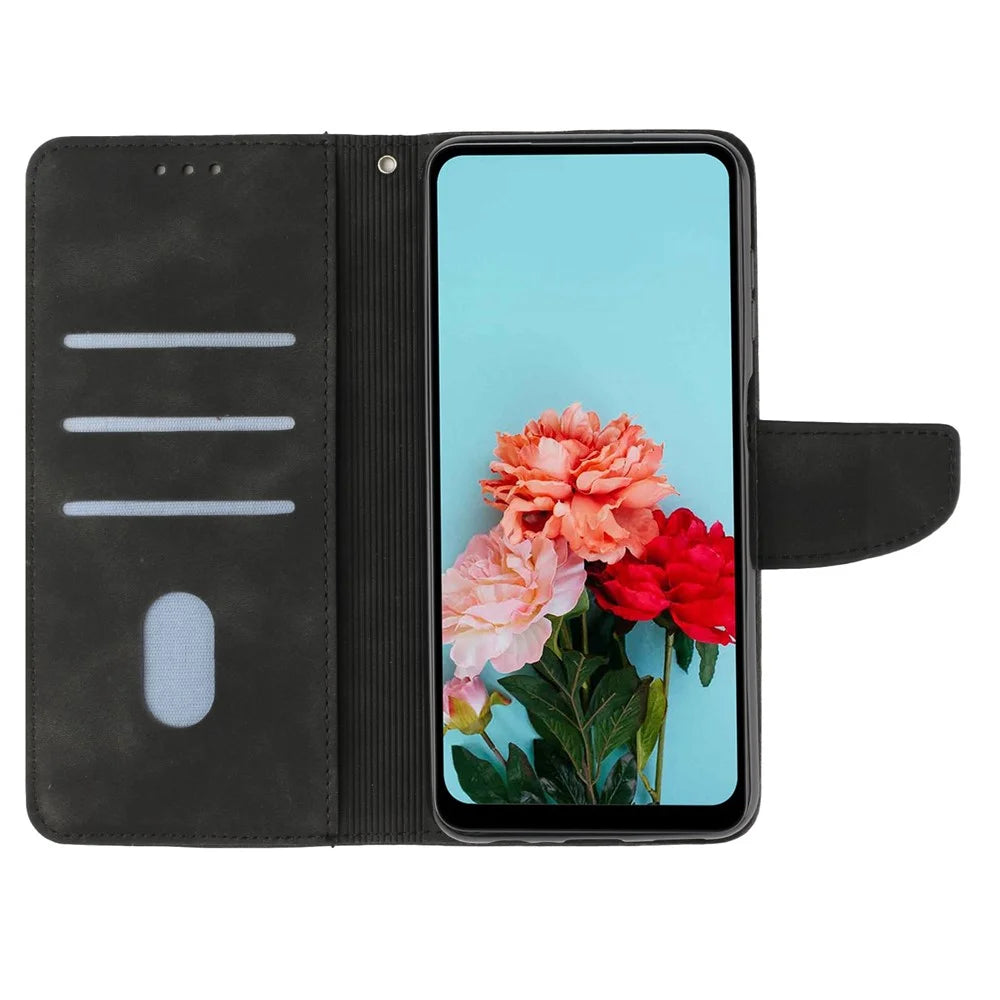 For Samsung Galaxy A52 4G/5G/A52s 5G Well Protection Magnetic Clasp PU Leather Case Solid Color Wallet Stand Anti-scratch Phone Cover - Black - 2