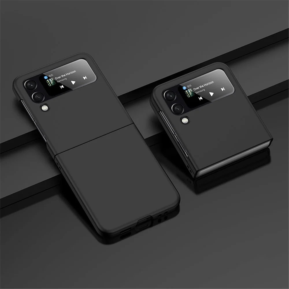 For Samsung Galaxy Z Flip4 5G Skin-touch Feeling Hard PC Anti-scratch Stylish Mobile Phone Case Cover - Black - 2