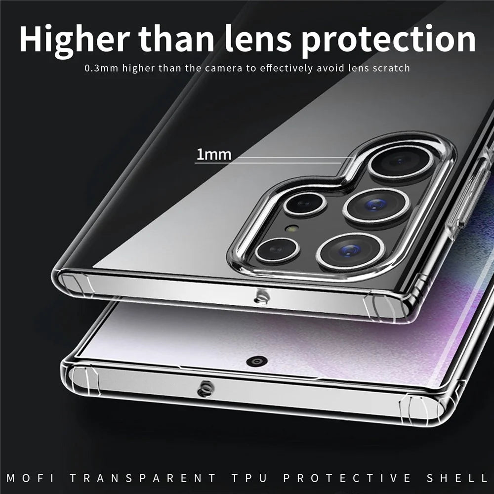 MOFI For Samsung Galaxy S22 Ultra 5G Soft TPU Case Anti-scratch Protective Phone Back Cover - 6