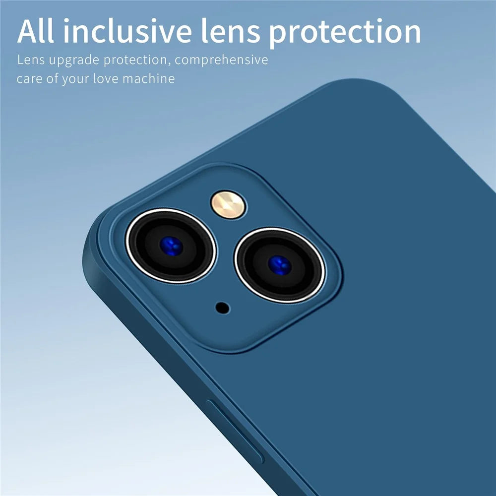PINWUYO For iPhone 14 6.1 inch Precise Cutouts Soft TPU Case Slim Smooth Flexible Protective Phone Cover - Blue - 5