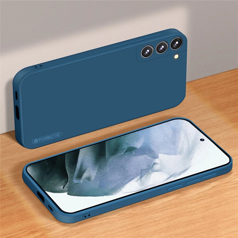 PINWUYO For Samsung Galaxy S23 Smooth Flexible TPU Cover Precise Cutouts Drop Protection Non-Slip Phone Case - Blue - 2