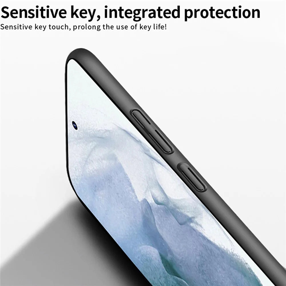 PINWUYO PC Series Phone Case for Samsung Galaxy S23 Matte Phone Cover with Magnetic Ring Holder - Black - 3