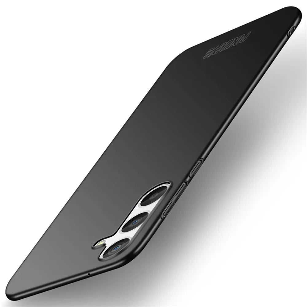 PINWUYO PC Series for Samsung Galaxy A54 5G Matte PC Phone Case with Magnetic Ring Holder - Black - 1