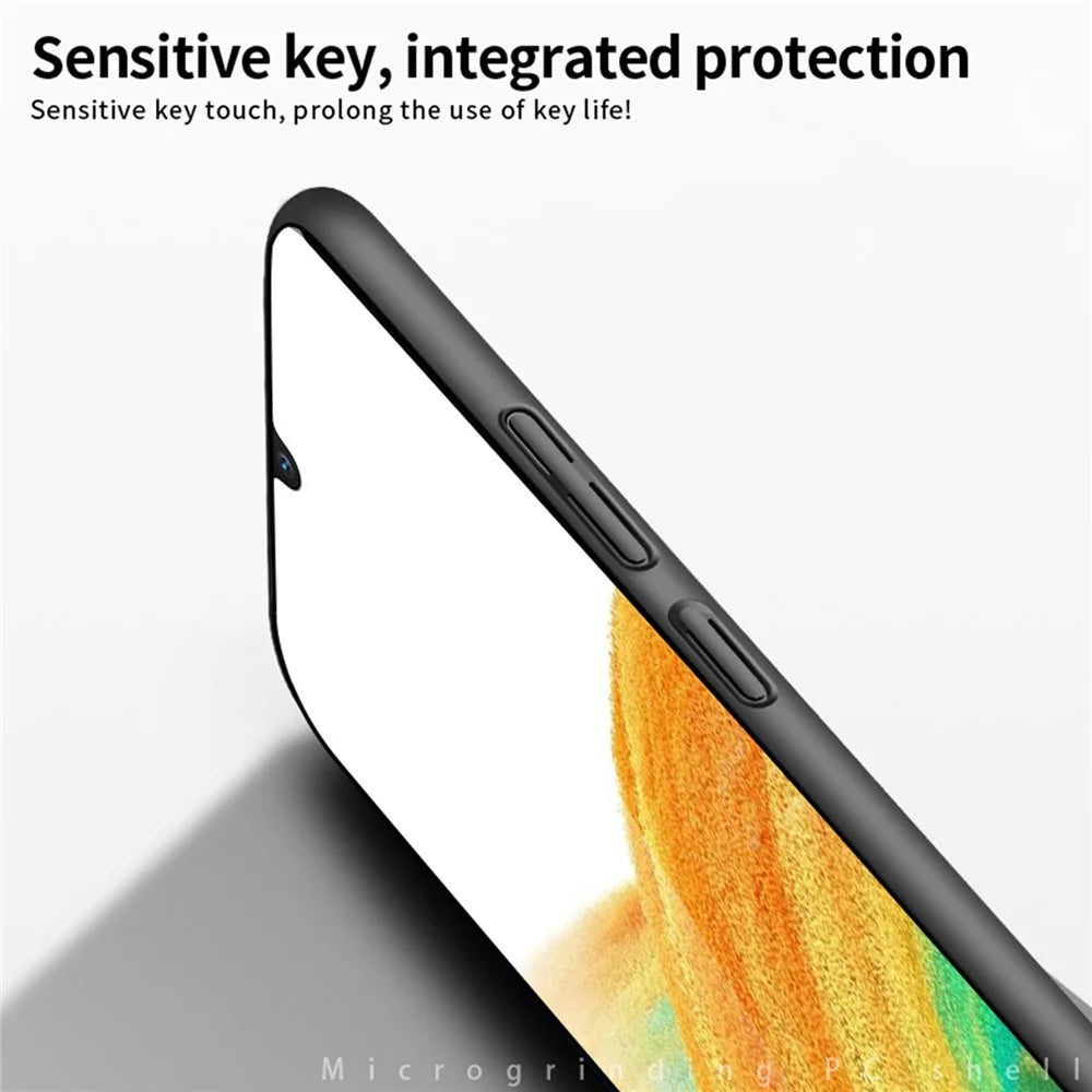 PINWUYO PC Series for Samsung Galaxy A54 5G Matte PC Phone Case with Magnetic Ring Holder - Black - 4